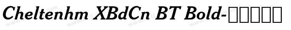 Cheltenhm XBdCn BT Bold字体转换